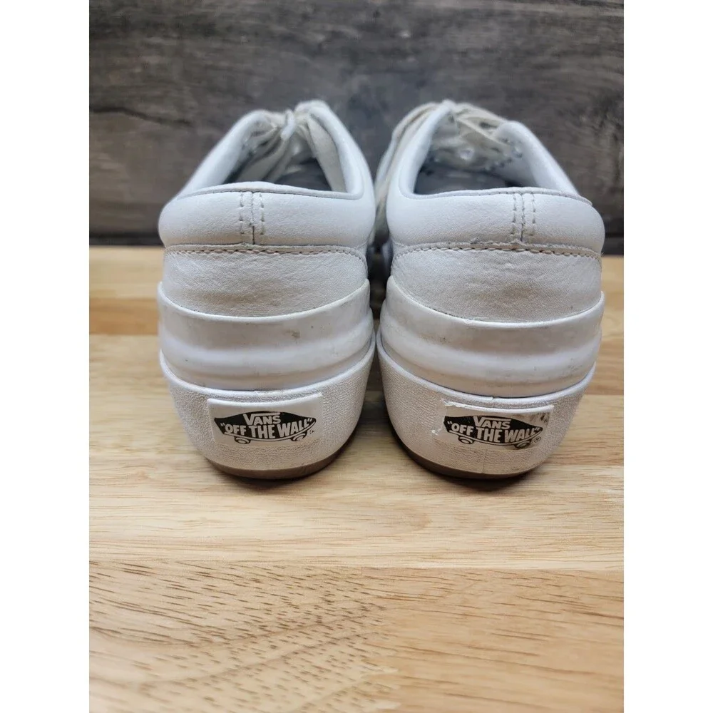 Vans Era Stacked Womens Size 6 Platform Lace Up Low Top White Sneakers